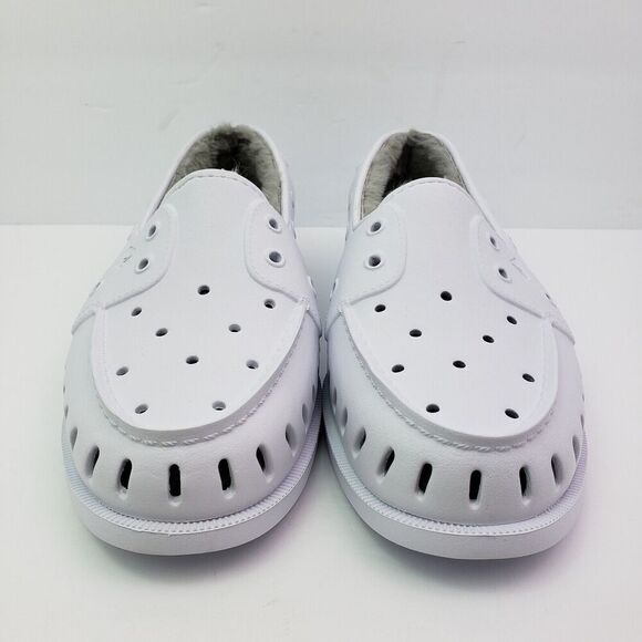 Sperry A/O Float Cozy Mens Size 12 White Slip On Faux Fur Inside Boat Shoes - Picture 5 of 8